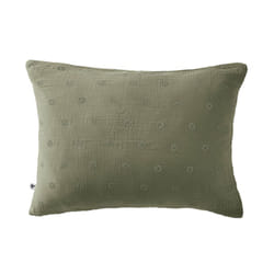 OUREA MOTIF - Taie d'Oreiller 50x70cm Gaze de Coton Romarin à Fleurs Ajourées