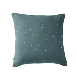 OUREA MOTIF - Taie d'Oreiller 60x60cm Gaze de Coton Canard à Pois Dorés