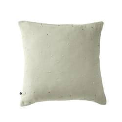 Ourea motif - Taie d'Oreiller 60x60cm Gaze de Coton Vert d'Eau à Pois Dorés - Vert