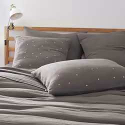 Altobuy 3663738070003 Taie d'oreiller Gris 50 x 70 cm Coton