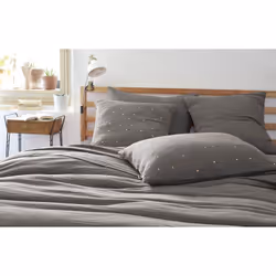 Altobuy 3663738070003 Taie d'oreiller Gris 50 x 70 cm Coton