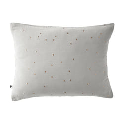 OUREA MOTIF - Taie d'Oreiller 50x70cm Gaze de Coton Nuage à Pois Dorés