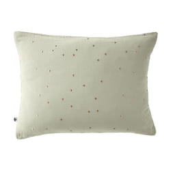 Ourea motif - Taie d'Oreiller 50x70cm Gaze de Coton Vert d'Eau à Pois Dorés - Vert