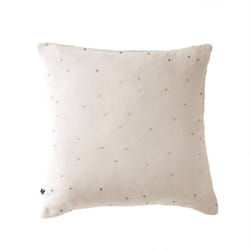 OUREA MOTIF - Taie d'Oreiller 60x60cm Gaze de Coton Pampa à Pois Dorés