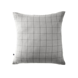 Ourea motif - Taie d'Oreiller 60x60cm Gaze de Coton Nuage à Grands Carreaux - Gris