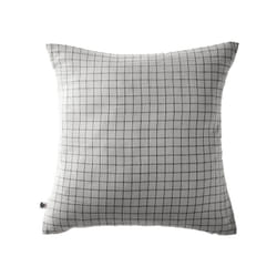 Ourea motif - Taie d'Oreiller 60x60cm Gaze de Coton Nuage à Petits Carreaux - Gris