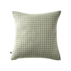 Ourea motif - Taie d'Oreiller 60x60cm Gaze de Coton Vert d'Eau à Petits Carreaux - Vert