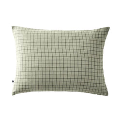 Ourea motif - Taie d'Oreiller 50x70cm Gaze de Coton Vert d'Eau à Petits Carreaux - Vert