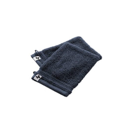 Emma - Lot de 2 Gants 15x21cm en Coton Bio Coloris Minuit - Bleu