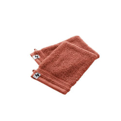 Emma - Lot de 2 Gants 15x21cm en Coton Bio Coloris Terracotta - Terracotta