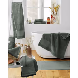 Emma - Lot de 2 Gants 15x21cm en Coton Bio Coloris Romarin - Vert