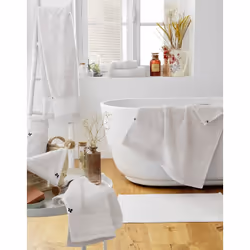 Altobuy - emma - Serviette Invité 30x50cm en Coton Bio Coloris Chantilly - Blanc - Vue supplémentaire 4