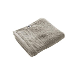 Emma - Serviette Invité 30x50cm en Coton Bio Coloris Argile - Taupe