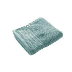 Emma - Serviette Invité 30x50cm en Coton Bio Coloris Bleu Glacier - Bleu