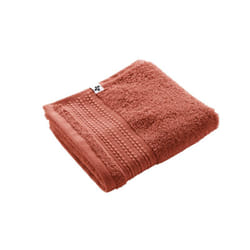 Emma - Serviette Invité 30x50cm en Coton Bio Coloris Terracotta - Terracotta