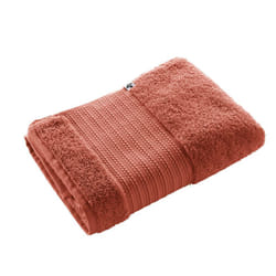 Emma - Serviette de Douche 70x130cm en Coton Bio Coloris Terracotta - Terracotta