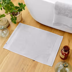 Emma - Tapis de Bain 50x70cm en Coton Bio Coloris Nuage - Gris