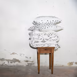 KEDAH - Parure de Lit Coton Motifs Ethniques Housse de Couette 240x220cm + 2 Taies d'Oreiller