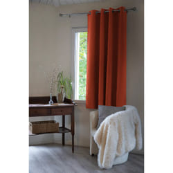 Altobuy - keeper - Rideau Thermique Occultant 140x180cm Coloris Terracotta - Terracotta