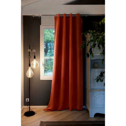 KEEPER - Rideau Thermique Occultant 140x280cm Coloris Terracotta