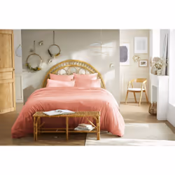Altobuy 3663738071895 Taie d'oreiller Rose 50 x 70 cm Coton