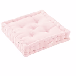 SOPHIE - Coussin de Sol 50x50cm Coton Coloris Pivoine
