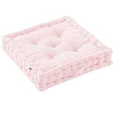 SOPHIE - Coussin de Sol 50x50cm Coton Coloris Pivoine