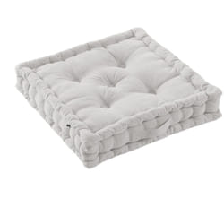 SOPHIE - Coussin de Sol 50x50cm Coton Coloris Nuage