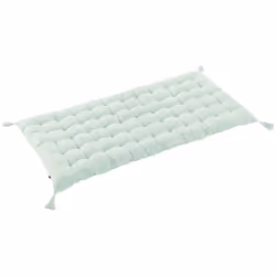 SOPHIE - Matelas de Sol avec pompons 60x120cm Coton Coloris Menthe