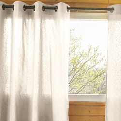 SOPHIE - Rideau 140x260cm Coton Coloris Grège Œillets Inox