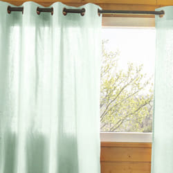 Altobuy - sophie - Rideau 140x260cm Coton Coloris Menthe Œillets Inox - Vert