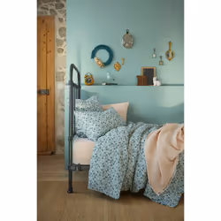 Altobuy 3663738072540 housse de couette Bleu Coton 140 x 200 cm - Vue supplémentaire 4