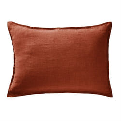 MARGAUX - Taie d'Oreiller 50x70cm Lin Lavé Coloris Paprika