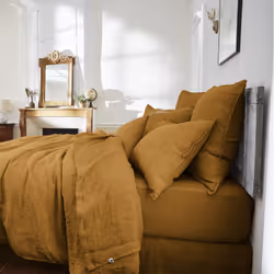 Altobuy 3663738073530 housse de couette Marron Lin 260 x 240 cm - Vue supplémentaire 4