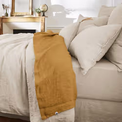 Altobuy 3663738073837, Drap de lit, Lin, 270 x 300 cm, Marron, Inde, 340 mm