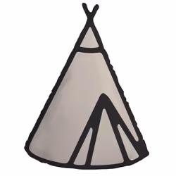Altobuy - rando - Coussin Déhoussable 37,5x50cm Coton Forme Tipi - Gris