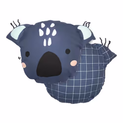 PRANI - Coussin Déhoussable Ø40cm Coton Motif Koala avec Oreilles