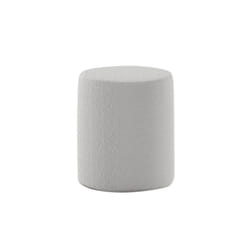 Connie - Pouf Rond 41cm Tissu Bouclé Gris
