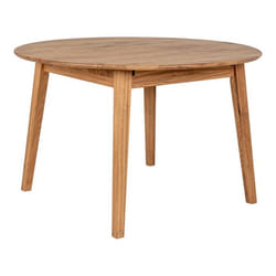 WOODY - Table de Repas 4 à 6 personnes en Chêne Clair avec Rallonge "Papillon" intégrée