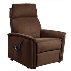 BRIAN - Fauteuil Relax Electrique Suédine Brun