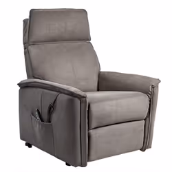 BRIAN - Fauteuil Relax Electrique Suédine Gris