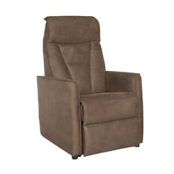 CILLIAN - Fauteuil Relax Electrique Suédine Brun Foncé