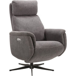 SINTRA - Fauteuil Relax Electrique Tissu Gris Foncé Chiné