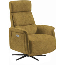 NAZARE - Fauteuil Relax Electrique Microfibre Moutarde