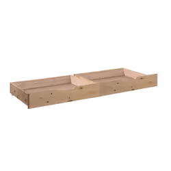 MARTIN - Lot de 2 Tiroirs de lit Naturel pour Lits Superposés 2 places