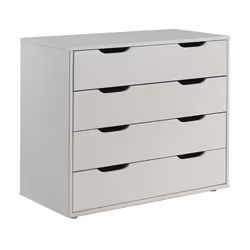 SLEEPY - Commode 4 Tiroirs Blanche Compatible Lits Mezzanine ou Mi-Haut