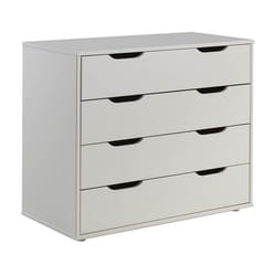 SLEEPY - Commode 4 Tiroirs Blanche Compatible Lits Mezzanine ou Mi-Haut