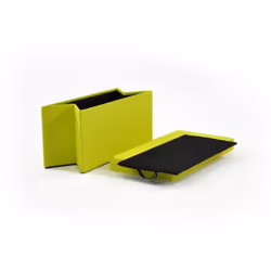 Altobuy - cuba - Pouf Coffre Pliant Vert - Vert - Vue supplémentaire 4