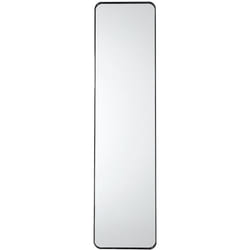 Miroir de Porte Rectangulaire 30x120cm en Verre et Aluminium Noir - Élégant et Pratique pour Sublimer Votre Intérieur