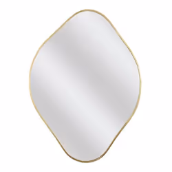 Miroir Déco Losange 60 cm avec Contour Doré